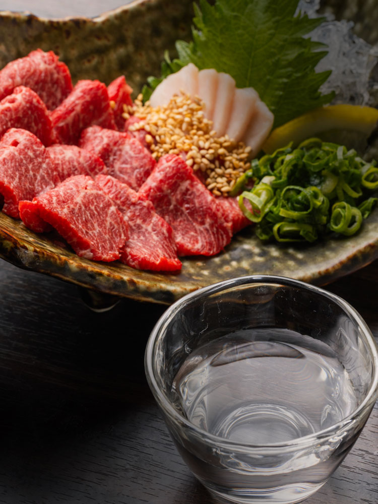 馬刺しとお酒